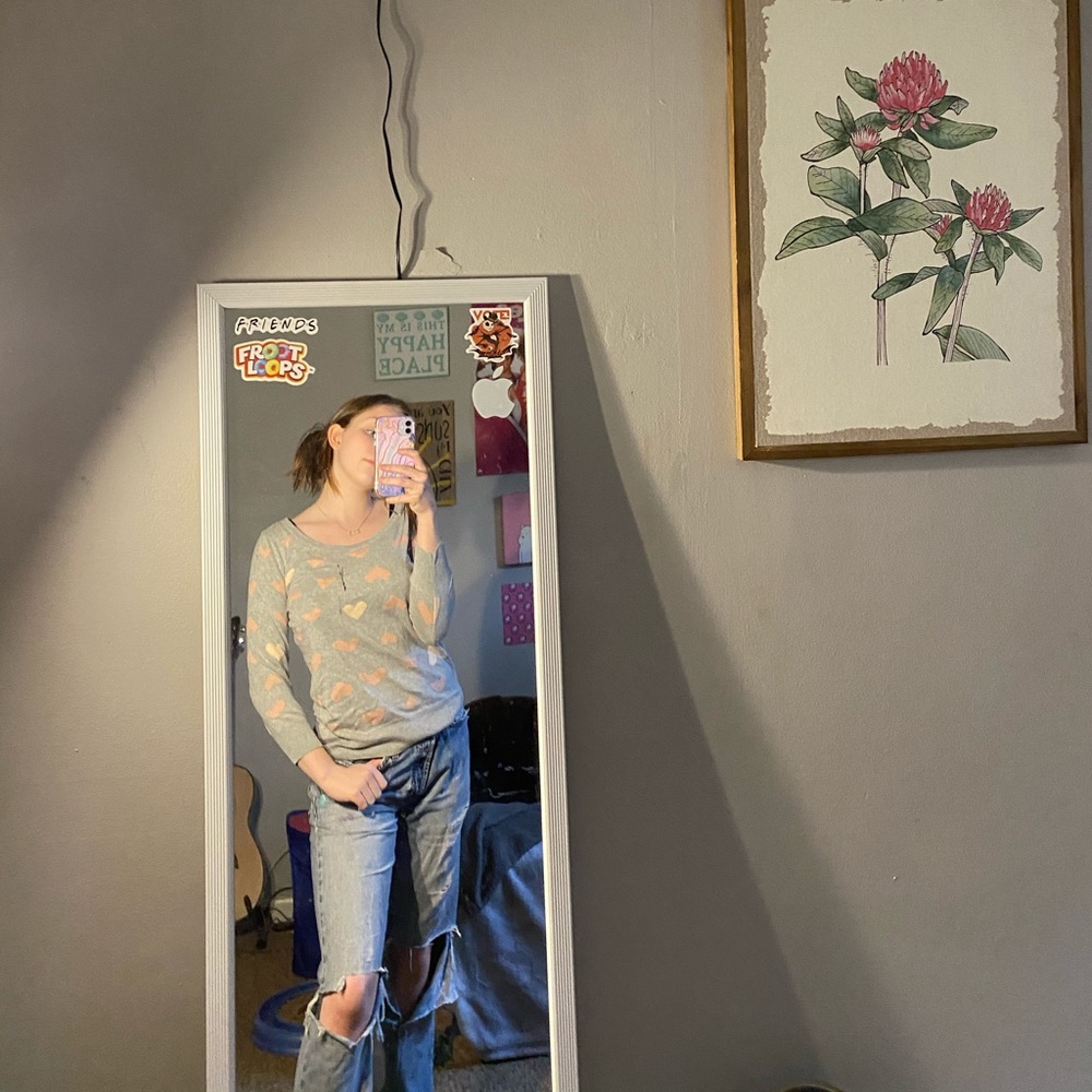 Lauren Conrad mid-sleeve gray sweater